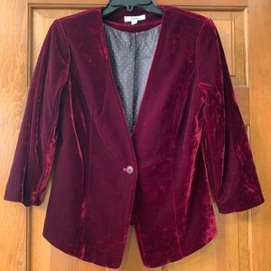 Velvet Burgundy Blazer SZ M